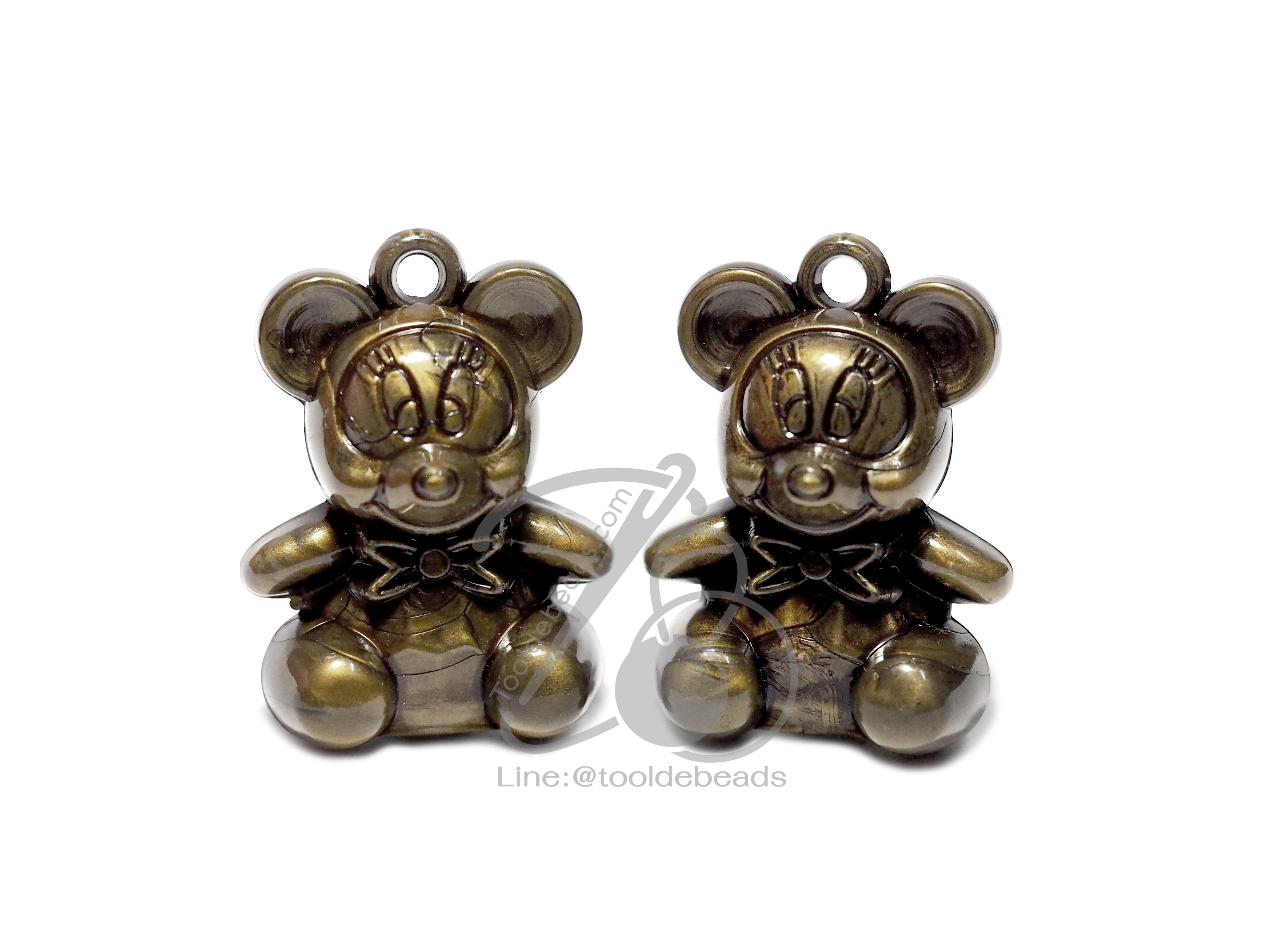 จี้อะคริลิค 38*51มม. ลายหนูนั่ง สีสนิม (15 กรัม) SKU-05929