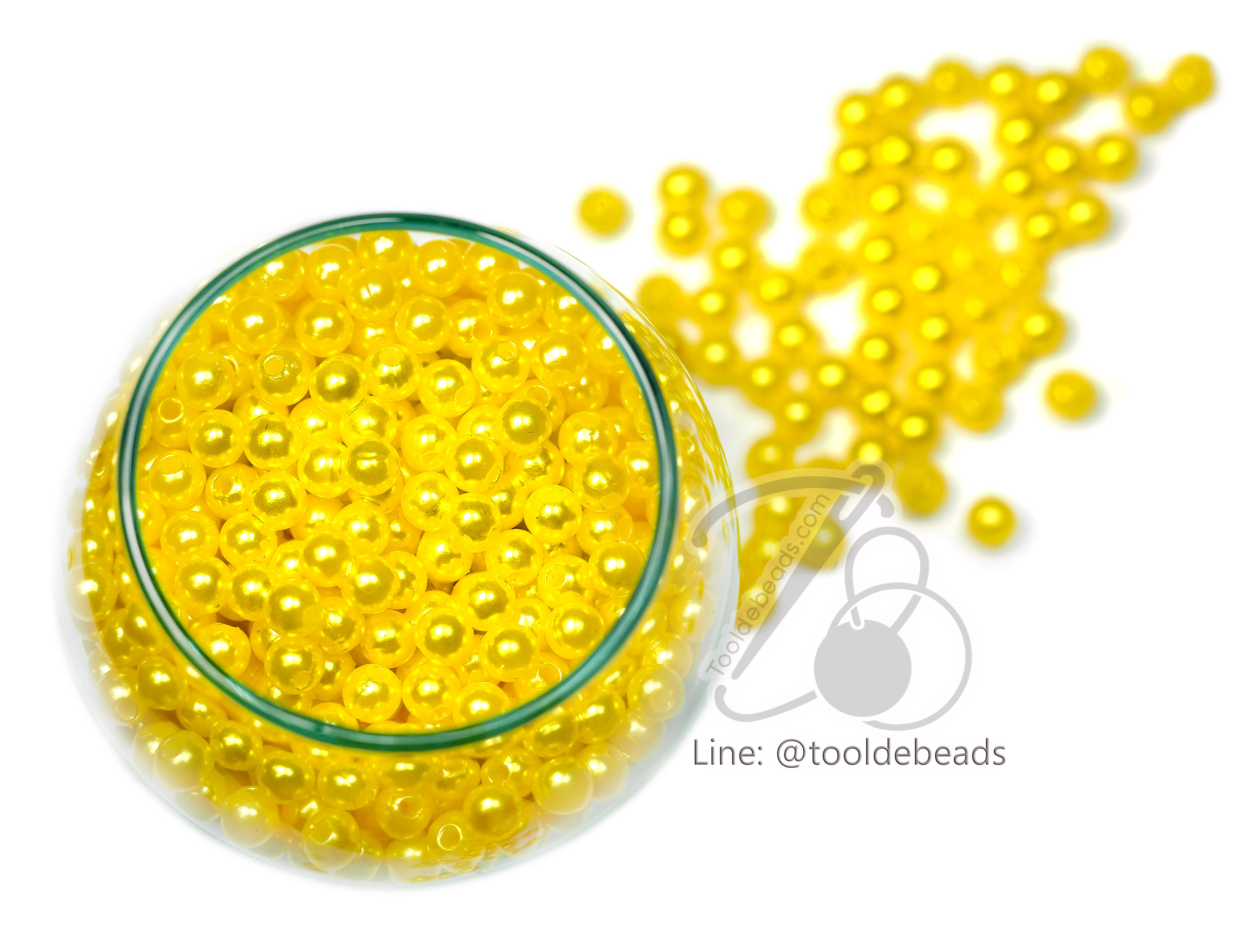 ลูกปัดมุกพลาสติก 5มม. (15 กรัม) SKU-07209