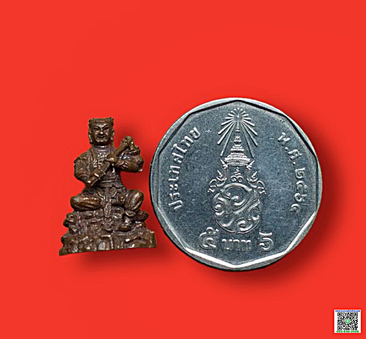 รูปหล่อลอยองค์หน่าไฉ่ฮั้วโจวซือแปดเซียนเนื้อทองแดง