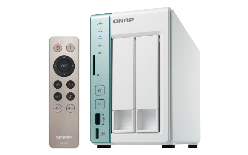 TS-251A-4G Dual-core NAS featuring USB QuickAccess port for direct access to files