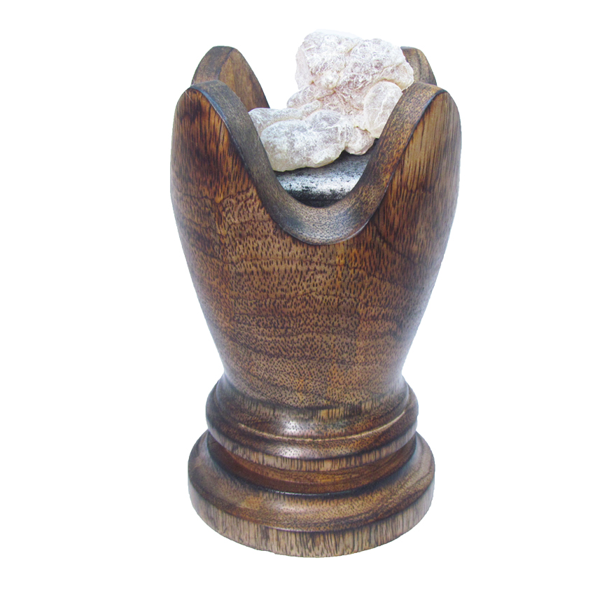 เตาเผาไม้หอม เตาเครื่องหอม ไม้กฤษณา ไม้จันทน์ กำยาน มดยอบ ชิ้นไม้ ยางไม้เรซิ่น ทำจากไม้เนื้อแข็งแท้100% เคลือบเงา 2 ชั้น เนื้อเดียวทั้งชิ้น พร้อมถ้วยรองทองเหลืองแท้ สวยหรู แข็งแรง ทนทาน