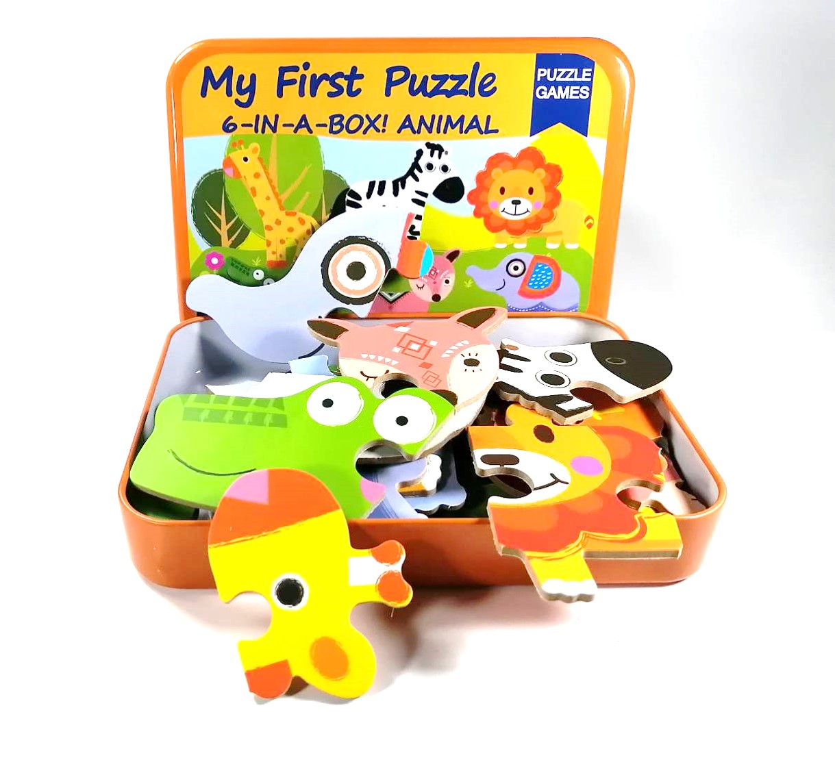 จิ๊กซอว์ไม้พร้อมส่ง หลากหลายแบบ สีสันสดใสแบบเล่นได้แบบ 6 IN 1