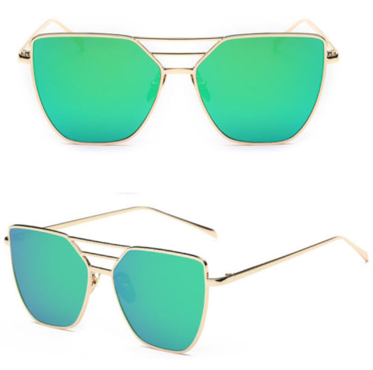 แว่นตากันแดด UV400 สีเขียว