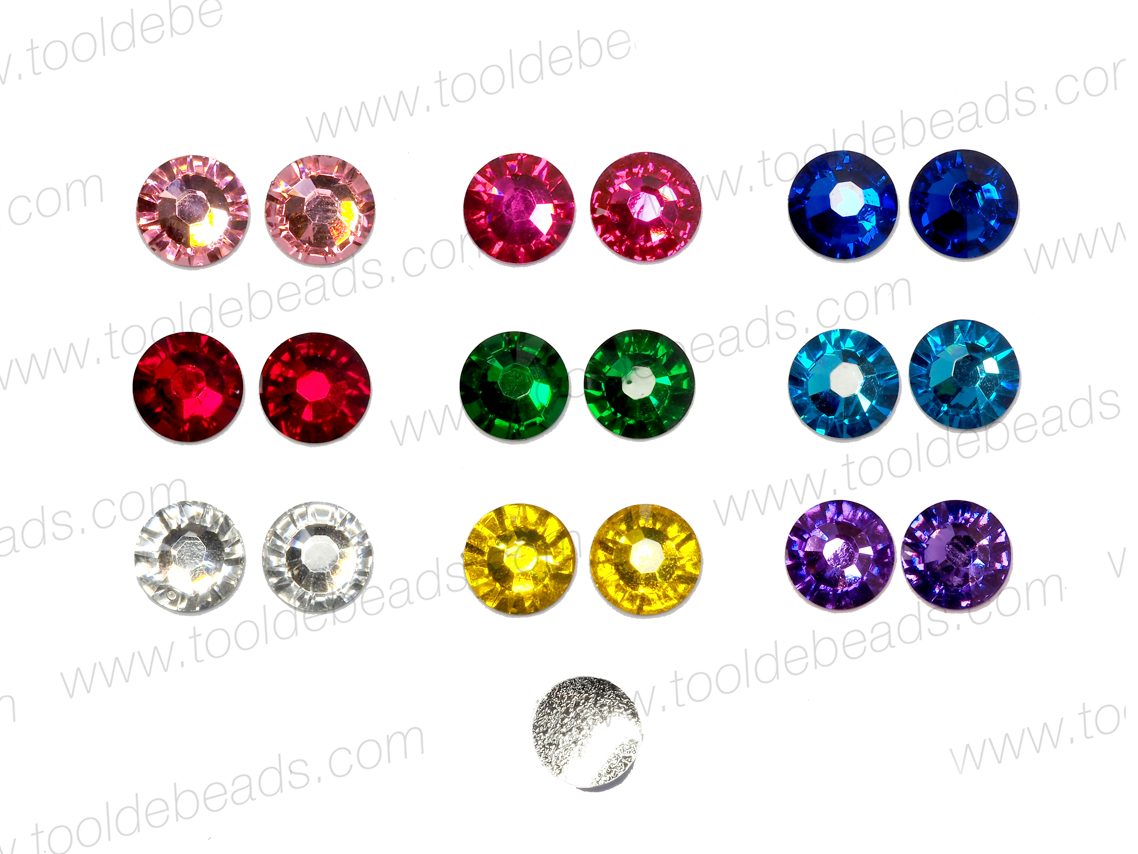 เพชรครึ่งซีก 10มม. งานเกรดดี (20 ชิ้น) SKU-08098