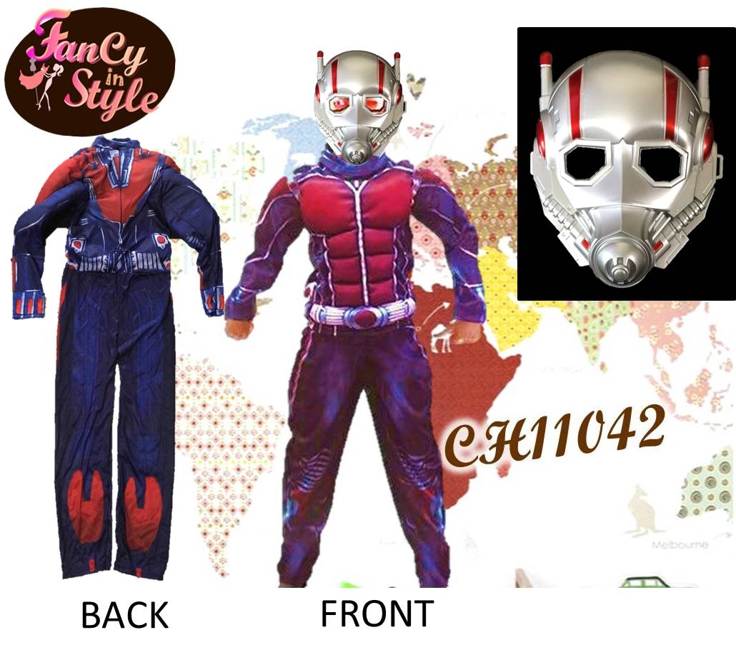 Kids Muscle Ant Man Cosplay/ชุดคอสเพลย์ซุปเปอร์ฮีโร่มนุษย์มด