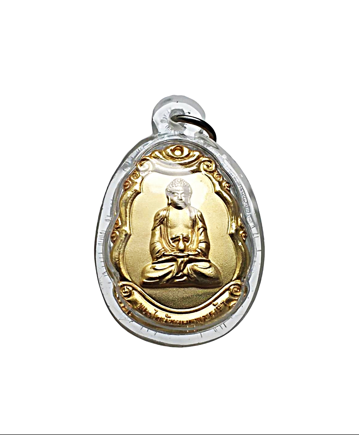 เหรียญพระไภษัชยคุรุพุทธเจ้าพุทธสถานจีเต็กลิ้มจ.นครนายกเนื้อกะไหล่ทองขัดเงาเลี่ยมเดิมจากศาล