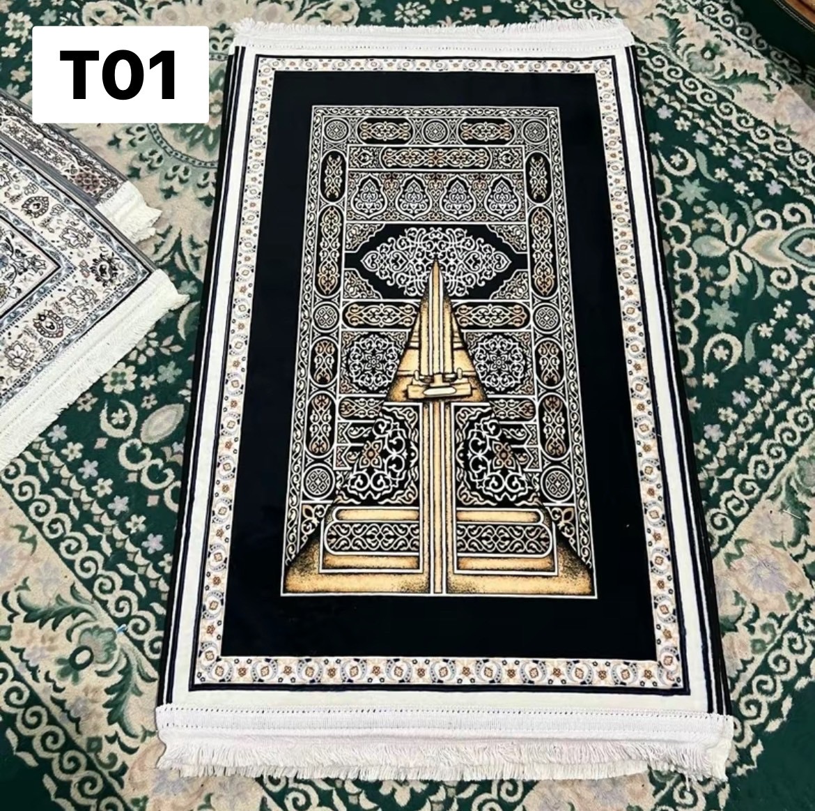 ผ้าปูละหมาดพรีเมี่ยม พรมละหมาด หนานุ่ม ขนาด70x110cm พร้อมส่ง