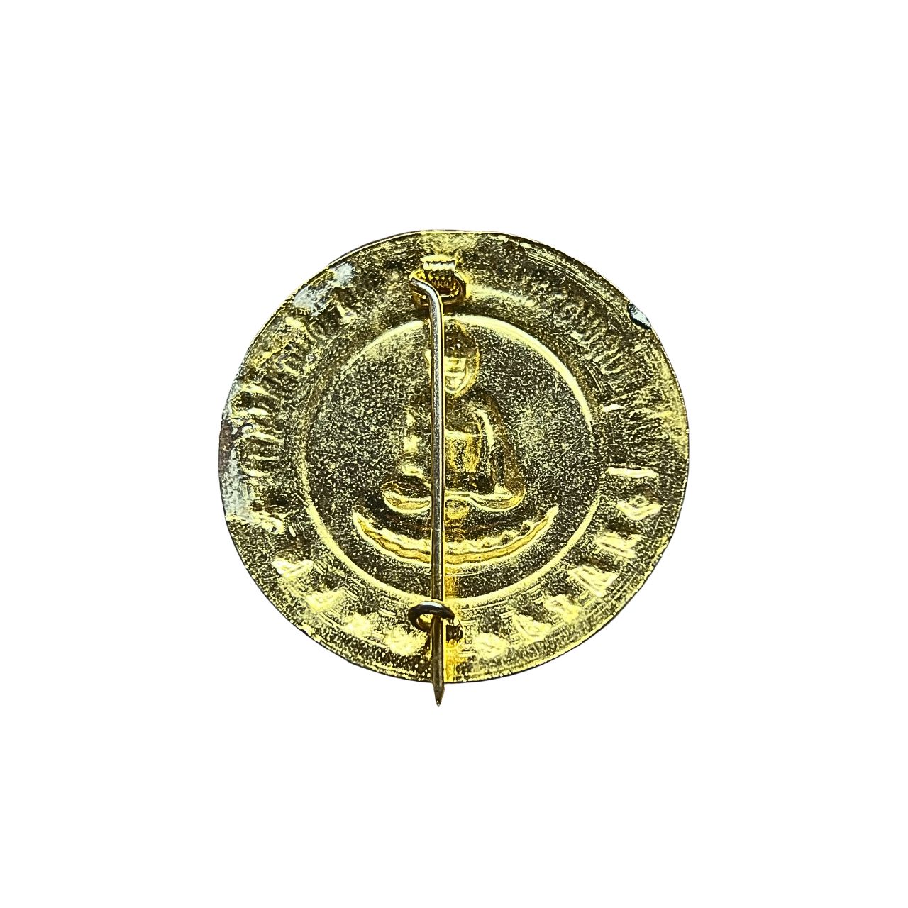 เหรียญเข็มกลัดไต้ฮงกงโจวซือมูลนิธิศูนย์คุณธรรมไต้ฮงกงรังสิตเต็กก่าจีล้งเกาะจ.ปทุมธานีเนื้อกะไหล่ทองลงยา