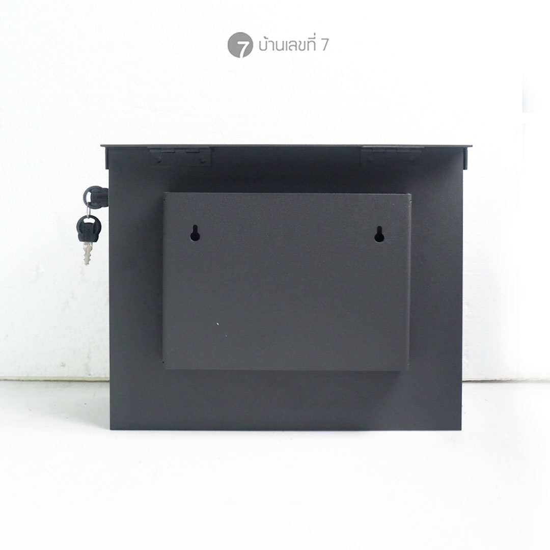 ตู้จดหมาย รุ่นคลาสสิค 2 Tone เต็มใบ ฝาชั้นเดียว อักษรนูน ขนาด 25x30 cm