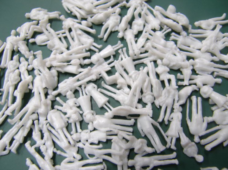 คนจิ๋ว สเกล 1:100 คละแบบ 100 ตัว สีขาว