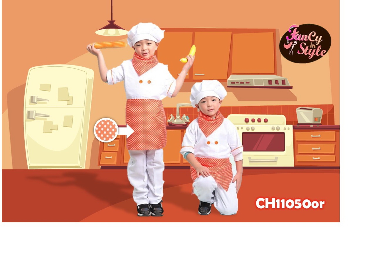 Chef Costume/ชุดแฟนซีพ่อครัว/แม่ครัว/Children Costume/ชุดแฟนซีสำหรับคุณหนู