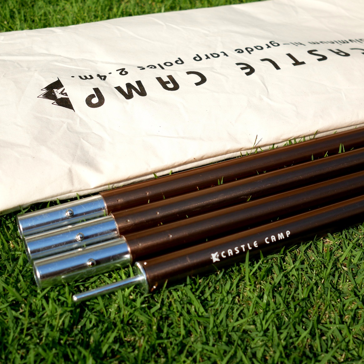 Aluminum Hi-Grade Tarp Poles 2.4m.