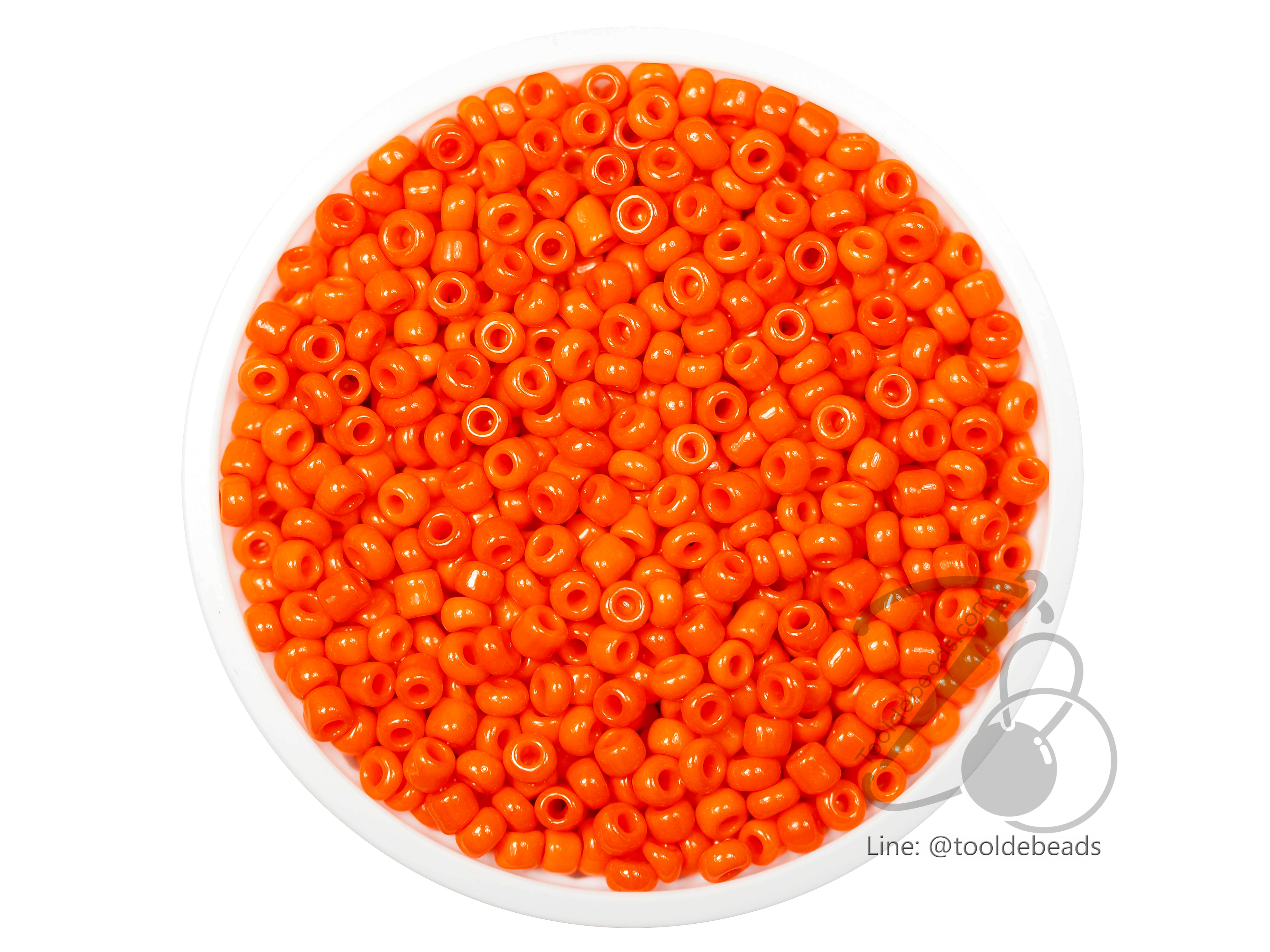 ลูกปัดเม็ดทราย 8/0 โทนด้าน สีส้ม (450 กรัม) SKU-03952