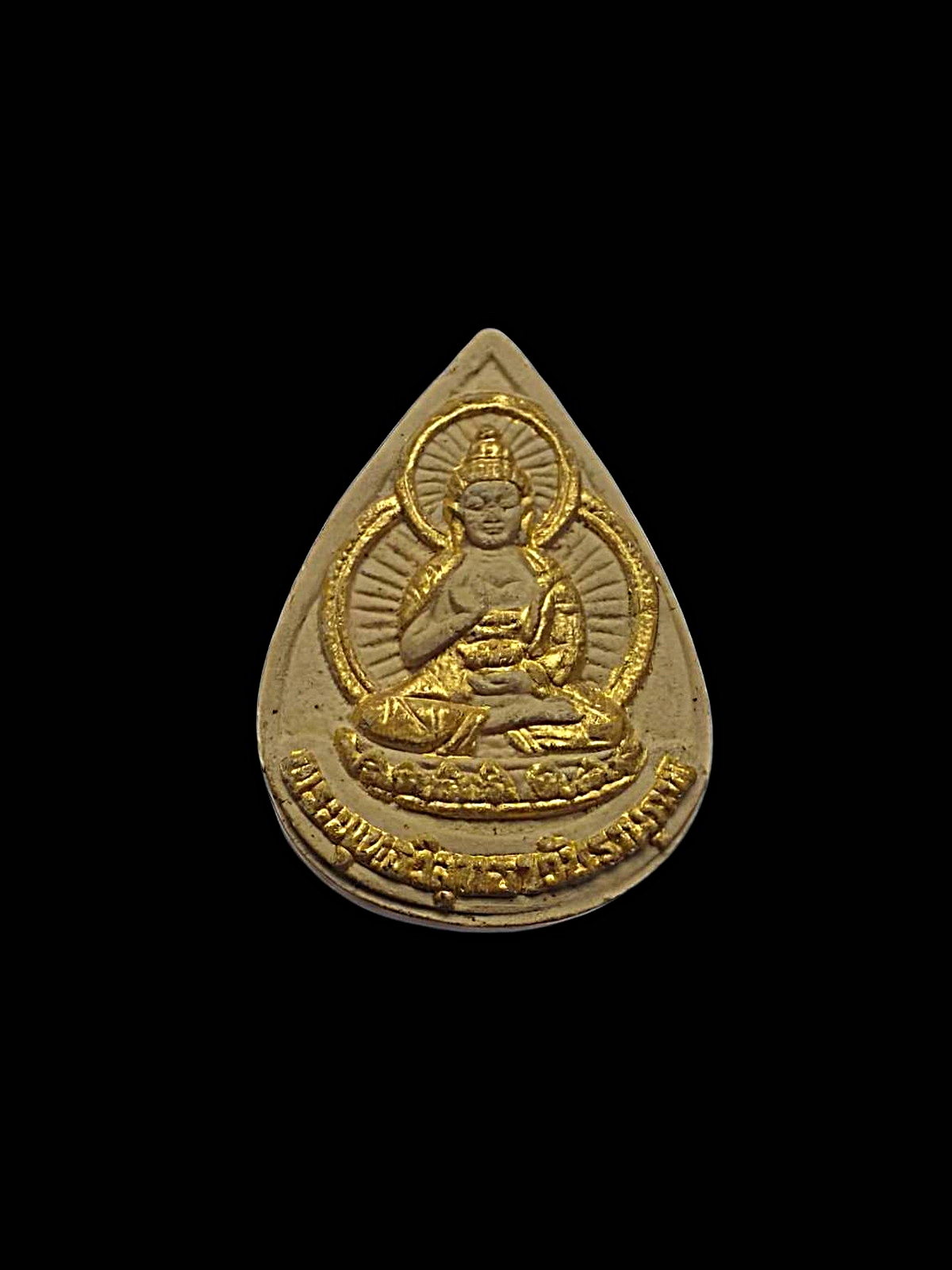 พระพุทธวิสุทธาวัชรานุภาพสำนักสงฆ์โพธิภาวนารามอ.ศรีราชาจ.ชลบุรีเนื้อผงสีน้ำตาลอ่อน