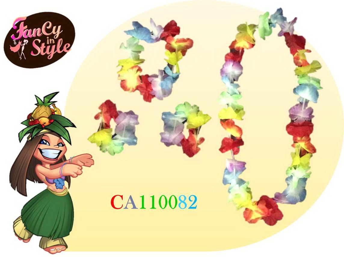Flower Set/Set มาลัยแต่งศีรษะ คล้องคอ ข้อมือ 4 ชิ้น