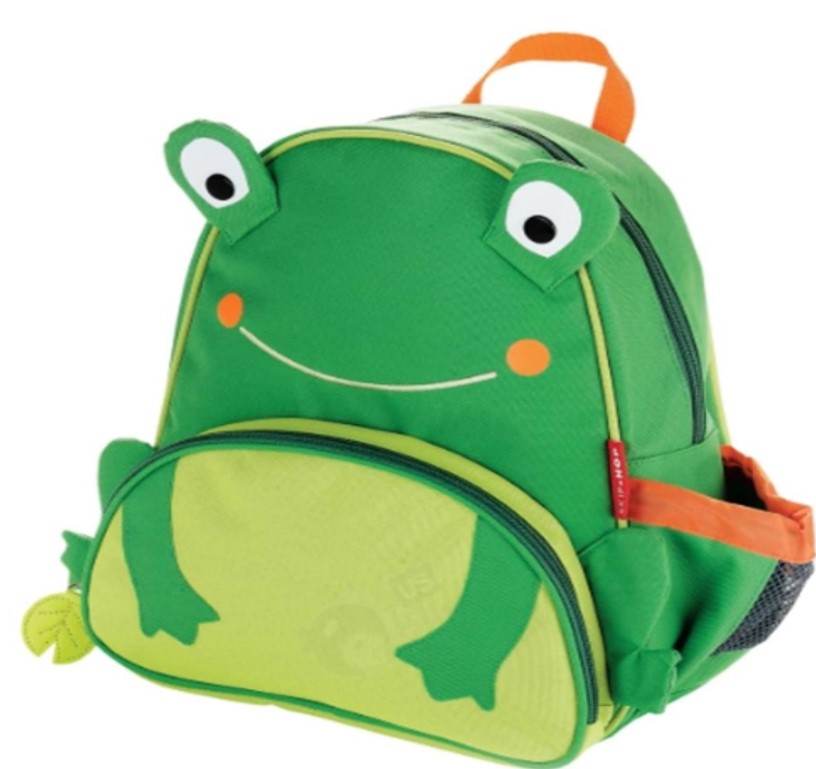 กระเป๋าเป้เด็กแฟชั่นรูปกบสีเขียว