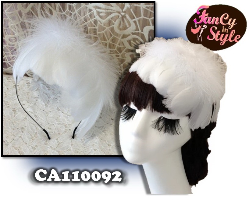 COSTUME ACCESSORIES/Headpiece/ที่คาดผมประดับขนนกสไตล์แกสบี้