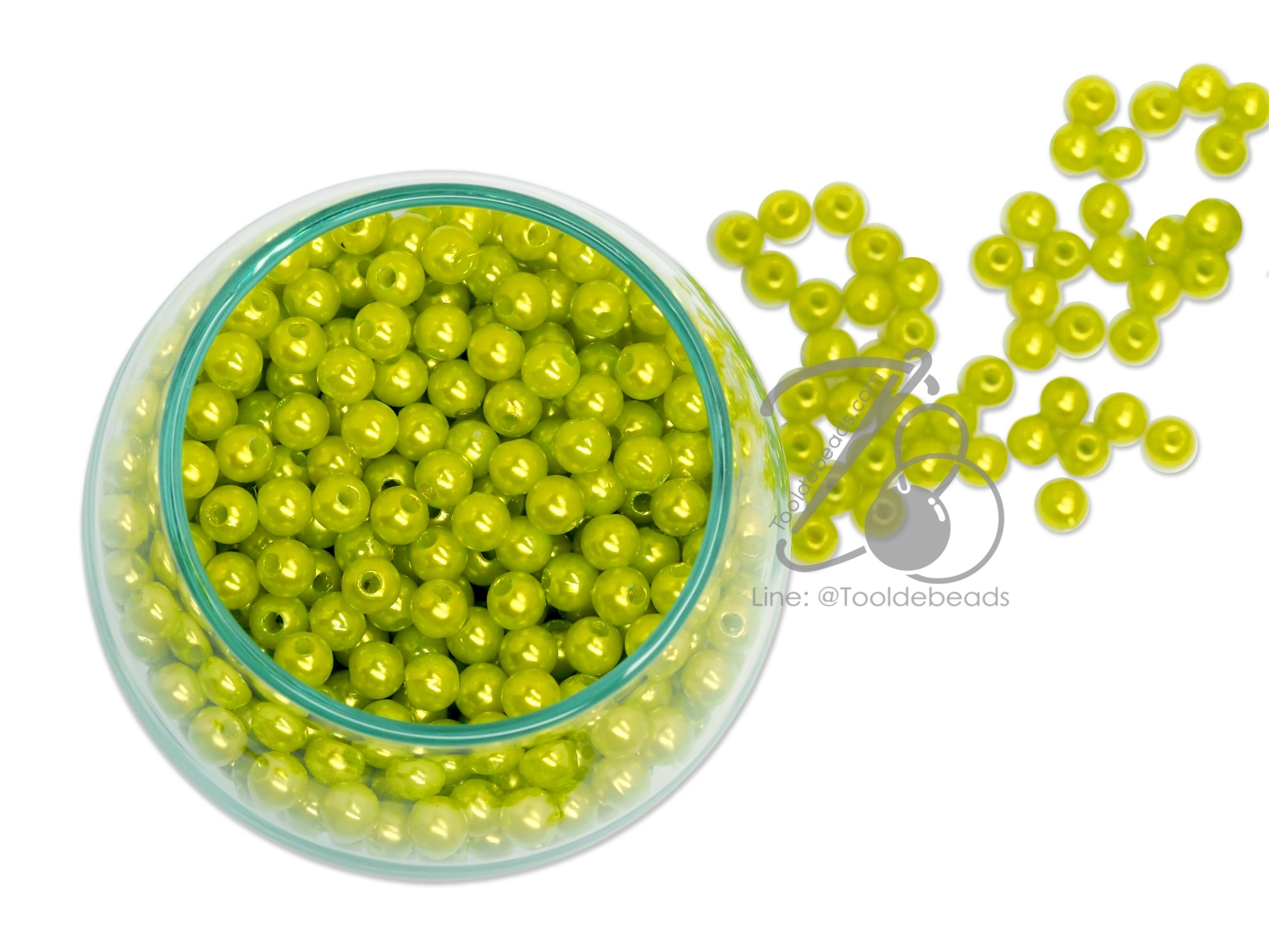 ลูกปัดมุกพลาสติก 5มม. (15 กรัม) SKU-07209