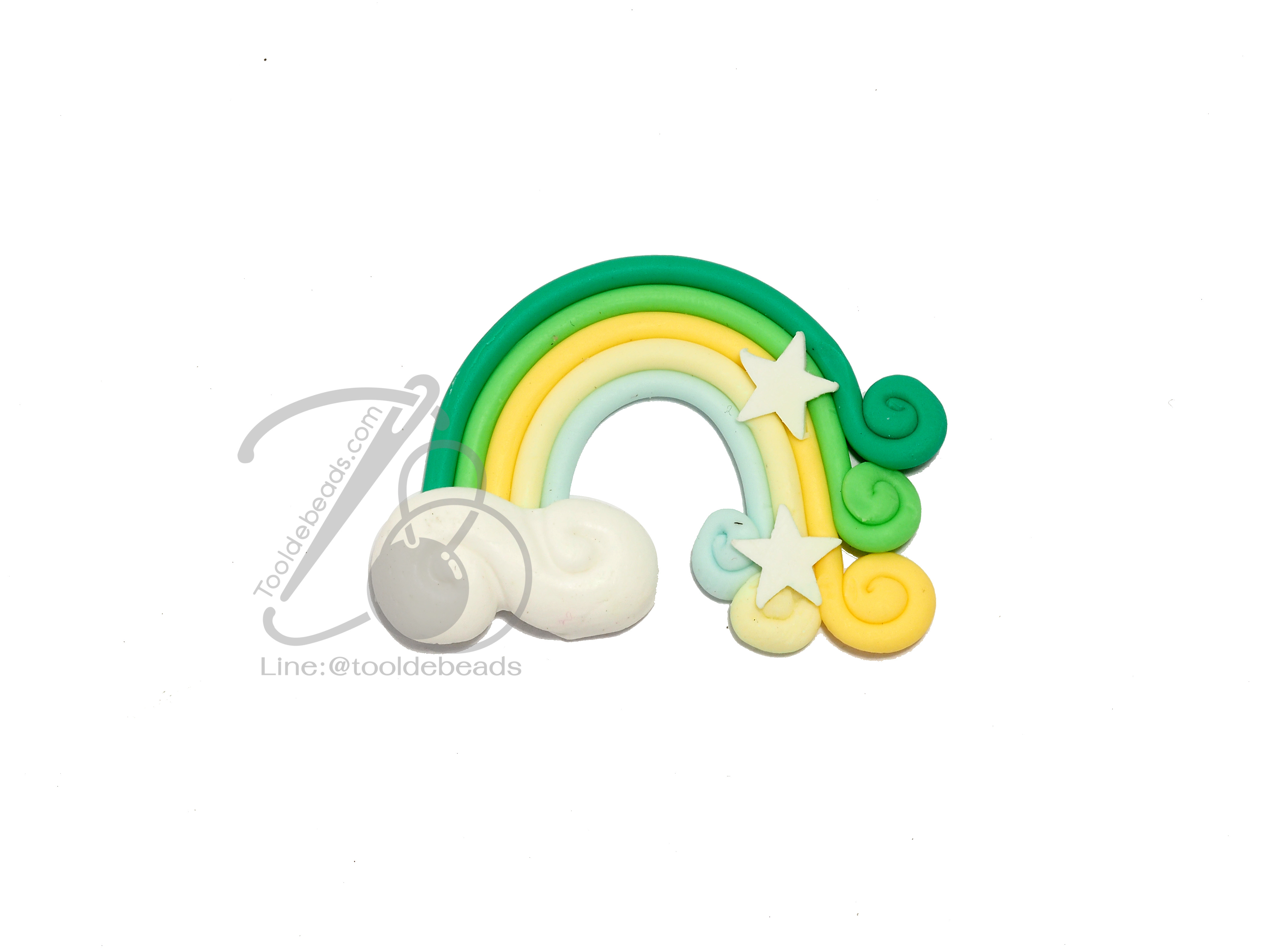 ดินปั้น 05 30*42มม. ลายสายรุ้ง (1 ชิ้น) SKU-06498