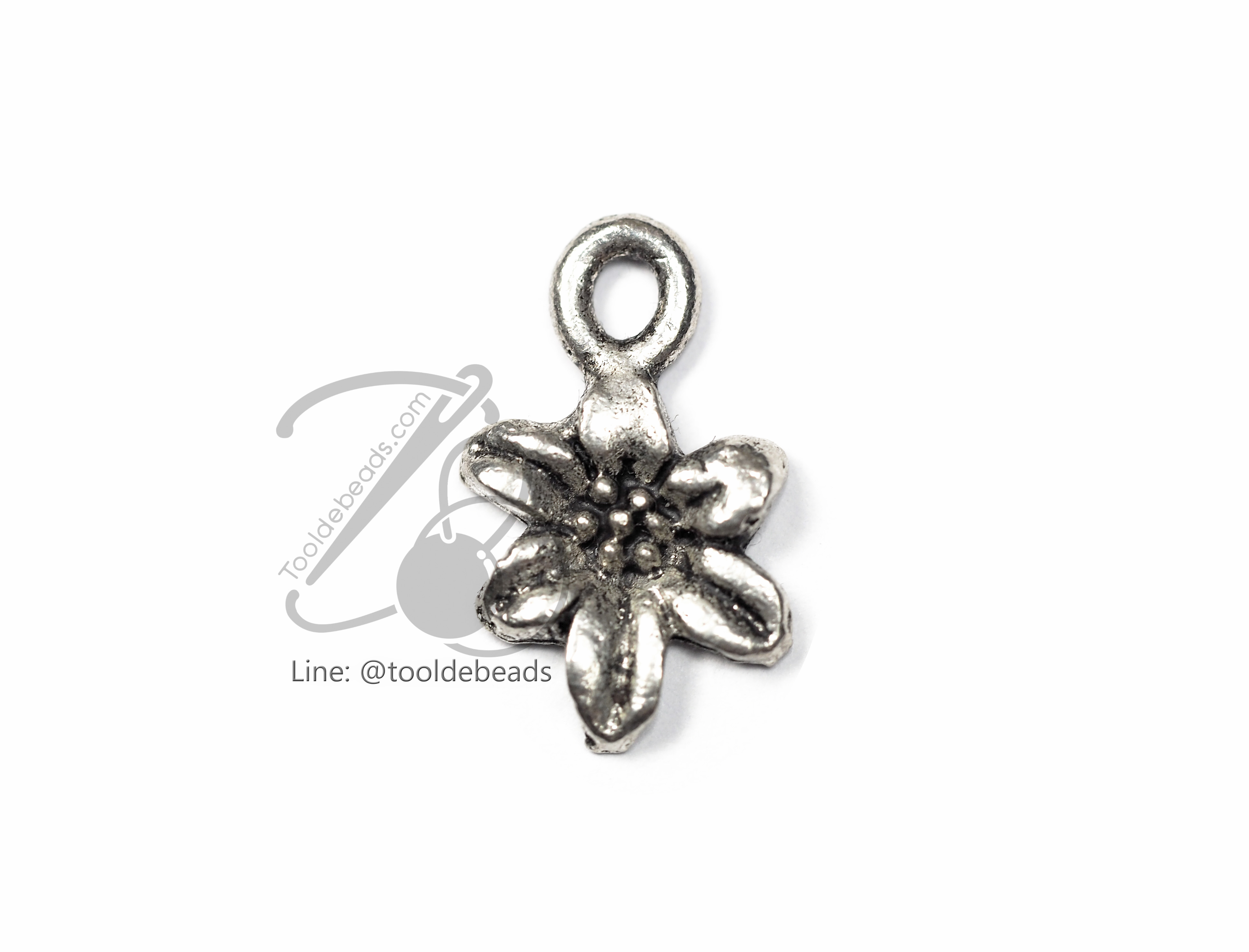ลูกปัดโรเดียม 147 17มม. ลายดอกไม้ (1 ชิ้น) SKU-03346
