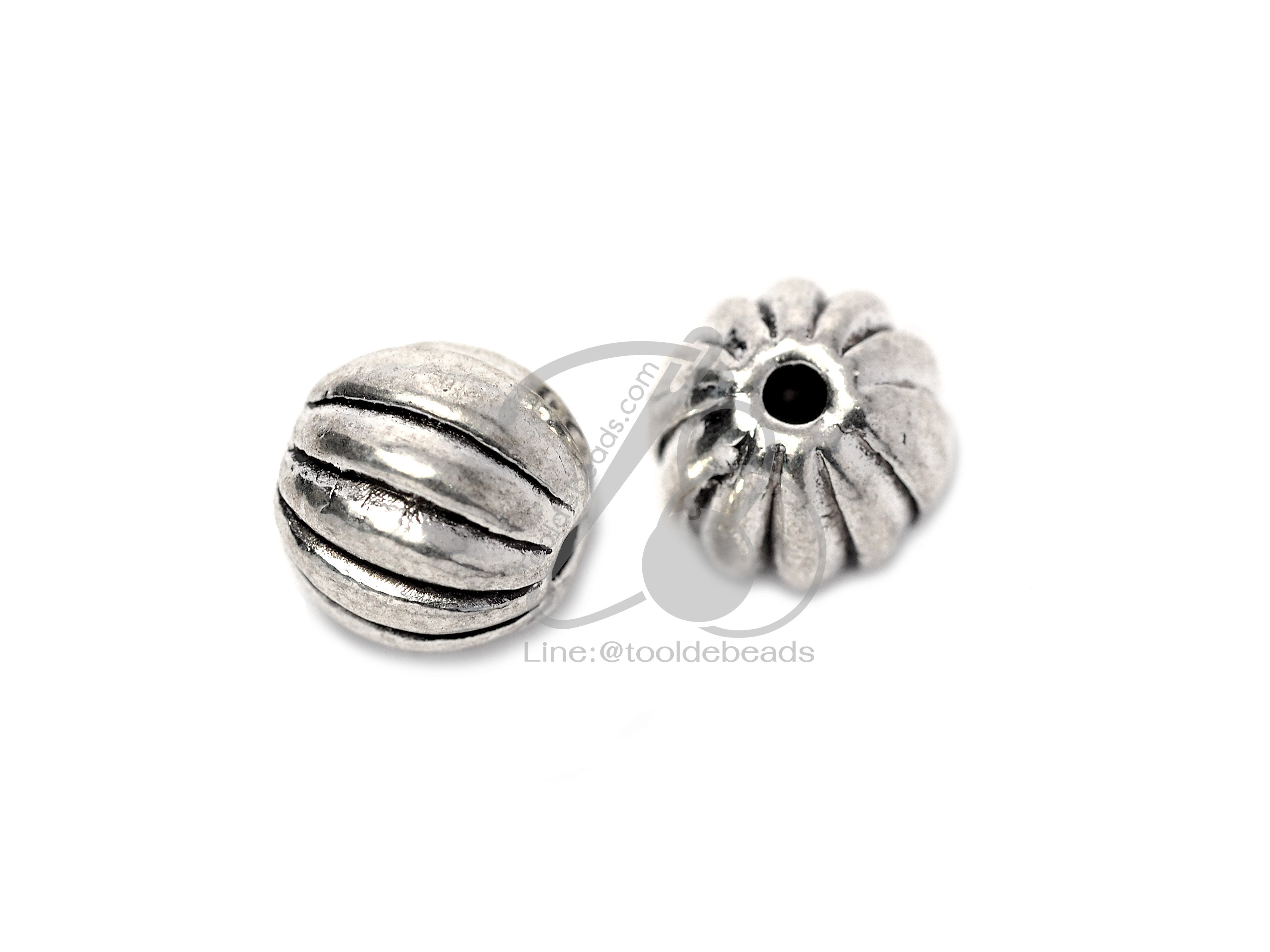 ลูกปัดโรเดียม 105 8มม. เม็ดมะยม (1 ชิ้น) SKU-03279