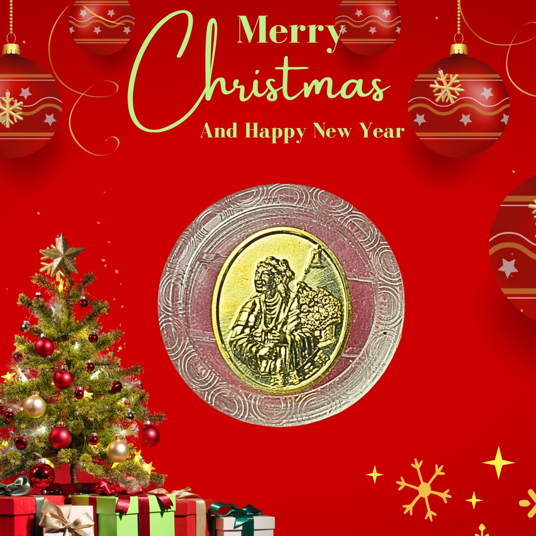 เหรียญหน่าไฉ่ฮั้วโจวซือที่ระลึกงานมหากุศลเก็บศพไร้ญาติมูลนิธิสว่างเที่ยงธรรมสถานอรัญประเทศปีพ.ศ.2558เนื้อกะไหล่ทองขัดเงา