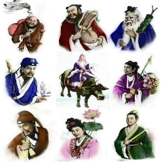 เหรียญหั่งเซียงจื่อแปดเซียนวิหารเซียนซืออ.ศรีราชาจ.ชลบุรีปี2537เนื้อกะไหล่ทอง