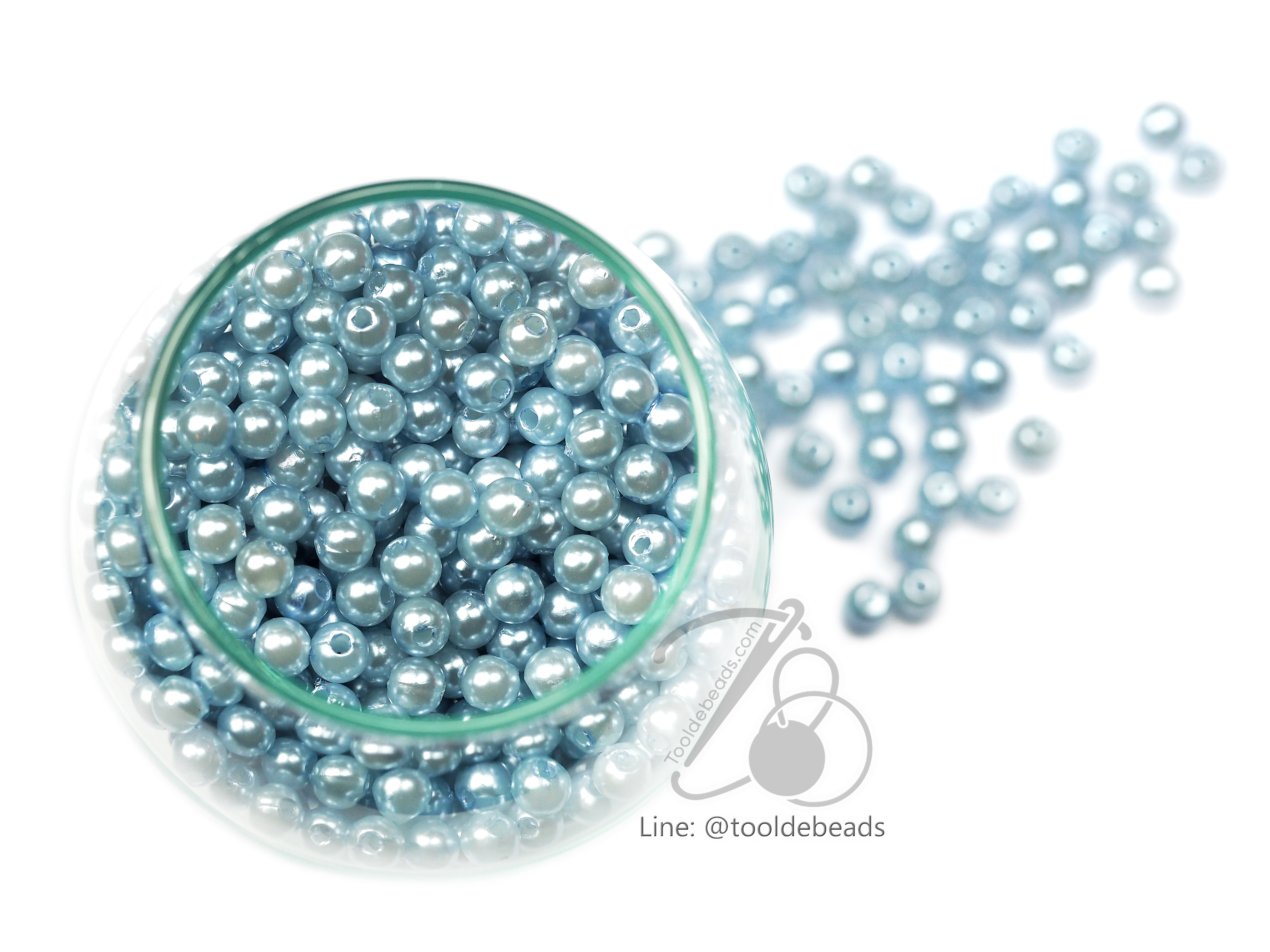 ลูกปัดมุกพลาสติก 5มม. (15 กรัม) SKU-07209