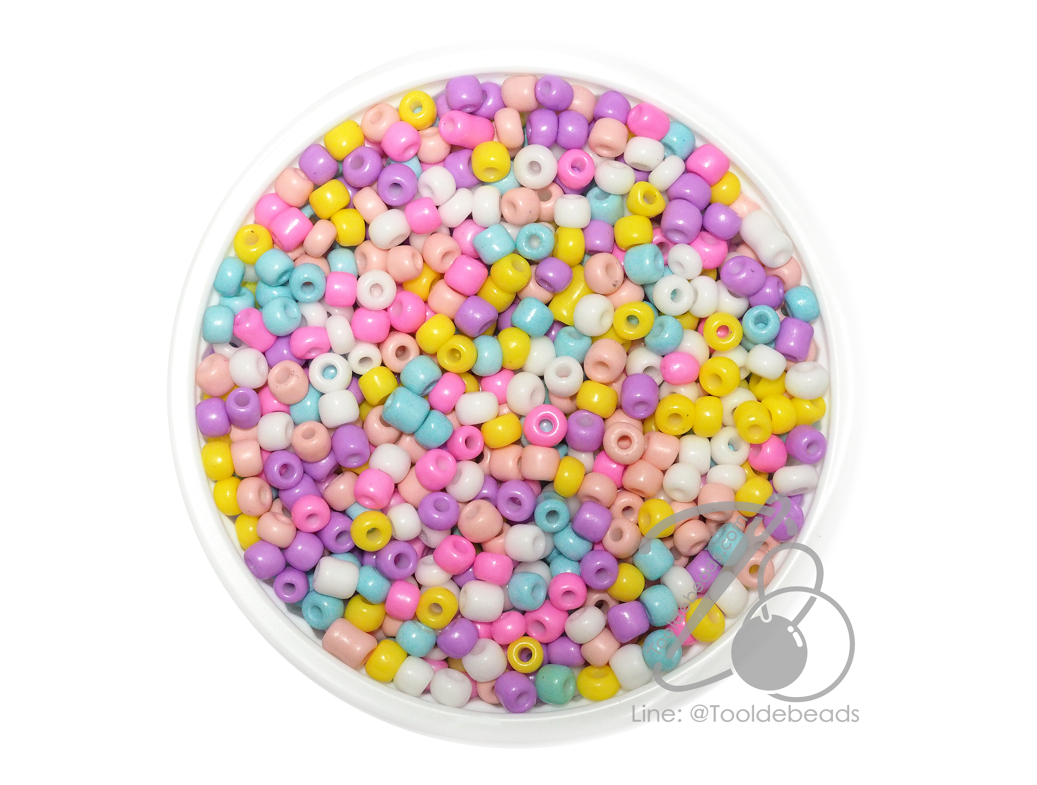 OK Brand ลูกปัดเม็ดทราย 8/0 โทนด้าน คละสียูนิคอร์น (450 กรัม) SKU-14322