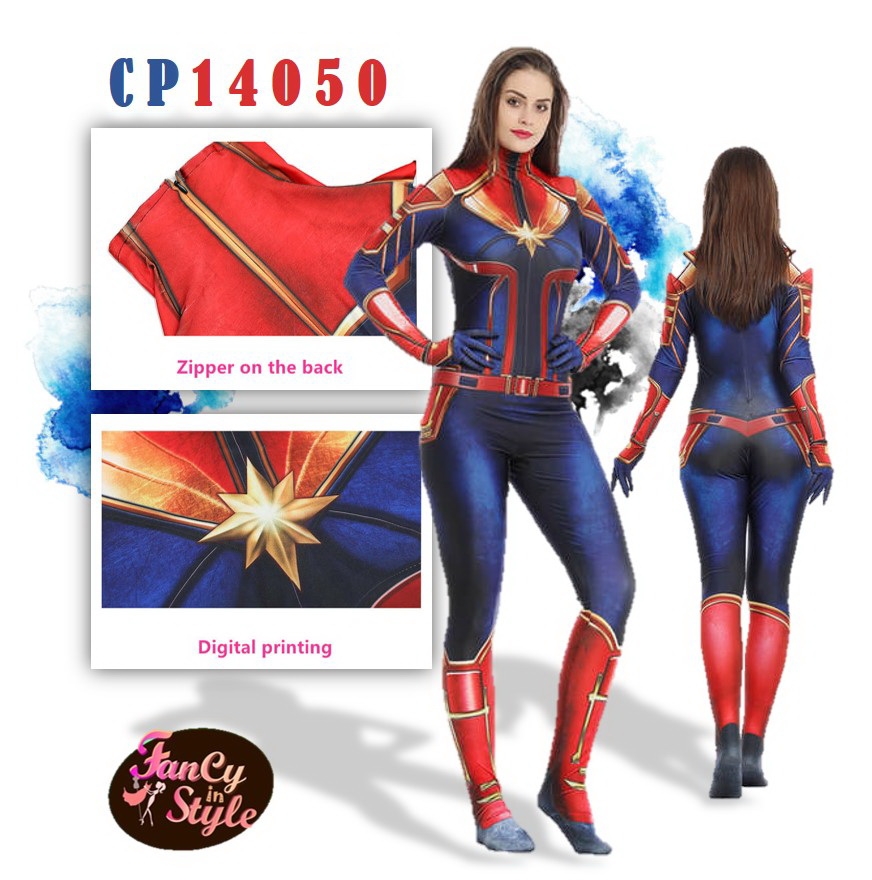 Superhero/Superstar/Captain Marvel Costume/ชุดคอสเพลย์กัปตันมาร์เวล