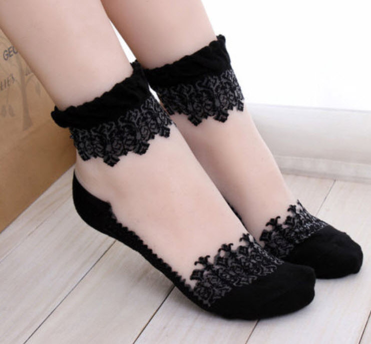 ถุงเท้าโปร่งใสสตรี (F)