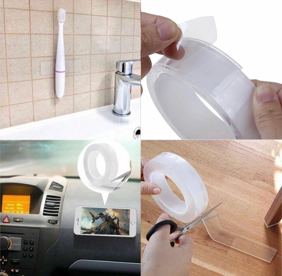 เทปนาโนใสพร้อมส่งติดแน่น ติดนาน สารพัดประโยชน์ยาว 1 เมตร