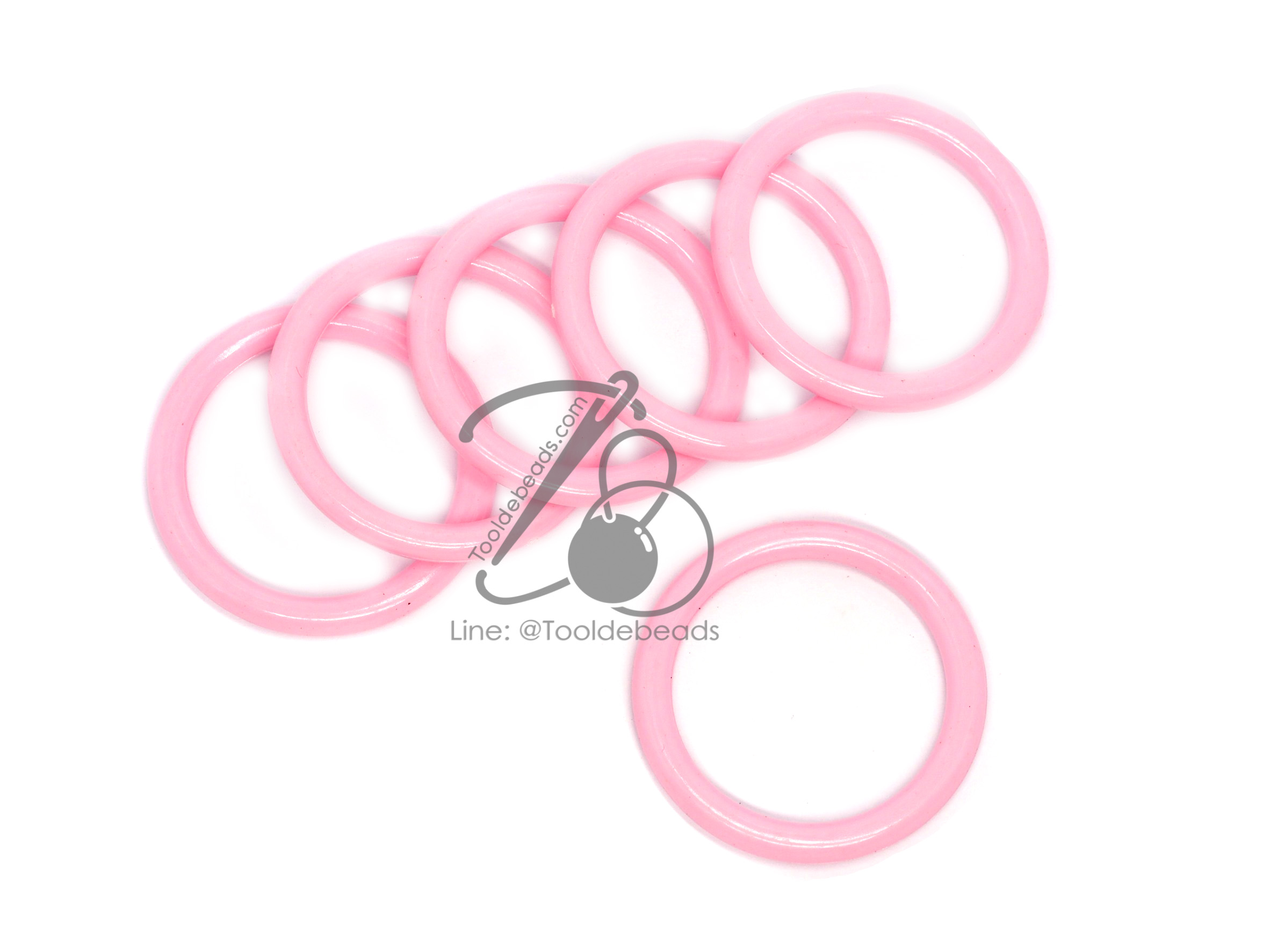 ห่วงพลาสติกโบ๋ 38มม. สีสด (450 กรัม) SKU-13164