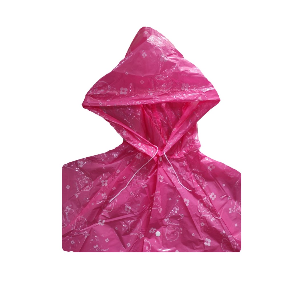 ชุดกันฝนเด็กพร้อมส่งสีชมพูกระดุมชั้นนอกลายการ์ตูนDoraemonโดราเอม่อน ลิขสิทธิ์แท้