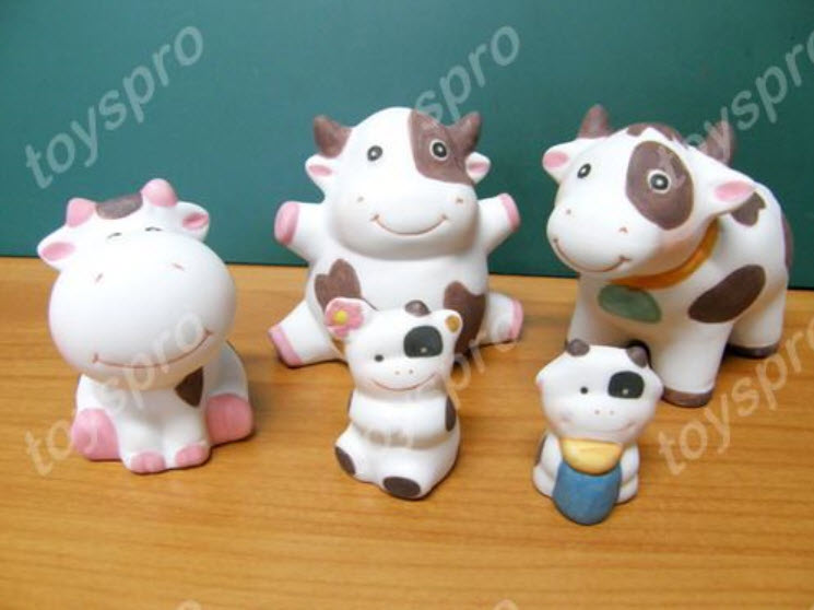 เซอรามิคครอบครัวคุณวัว 5 ตัว