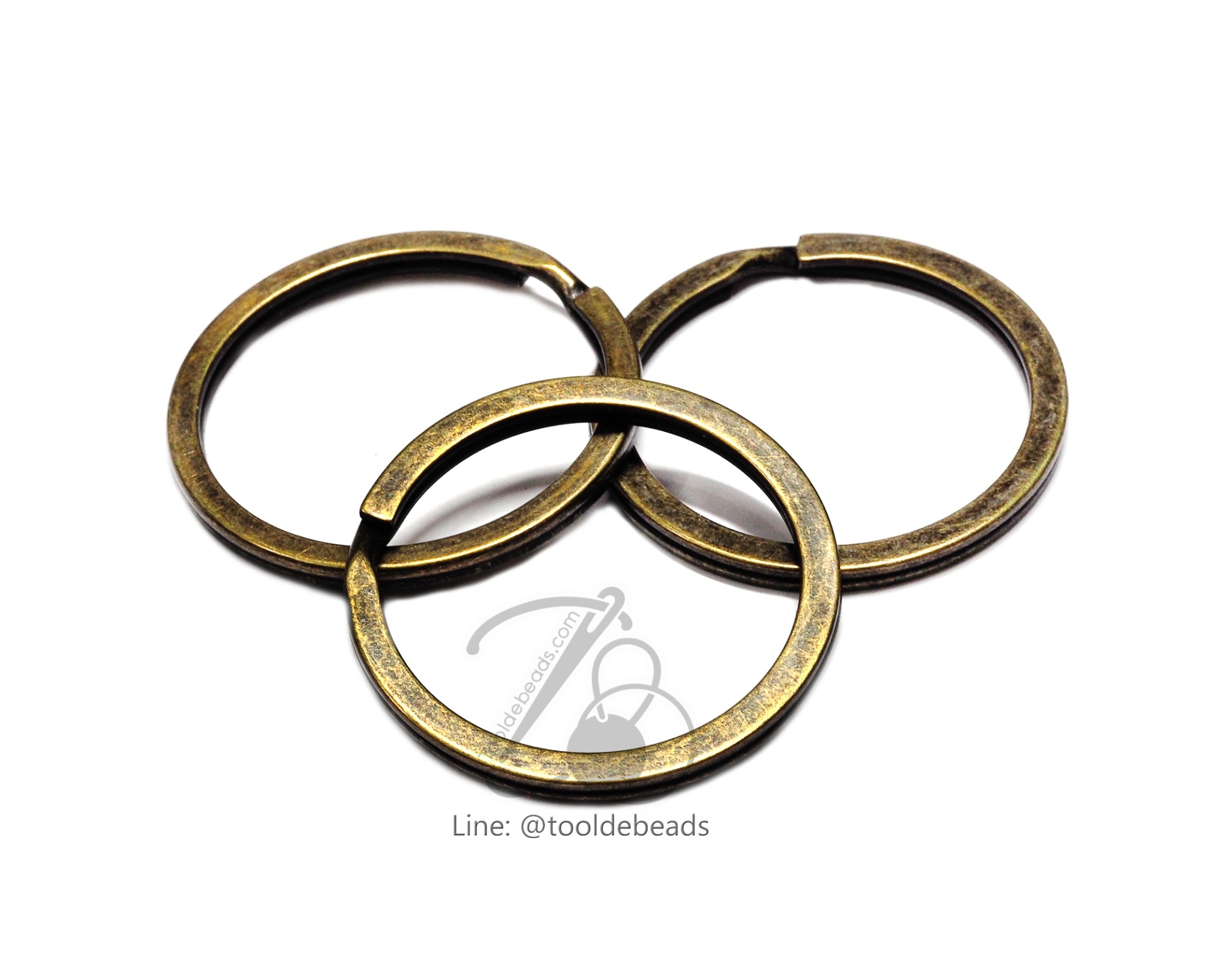 พวงกุญแจ ทรงแบน สีสนิม ราคาส่ง (500 ชิ้น) SKU-10341