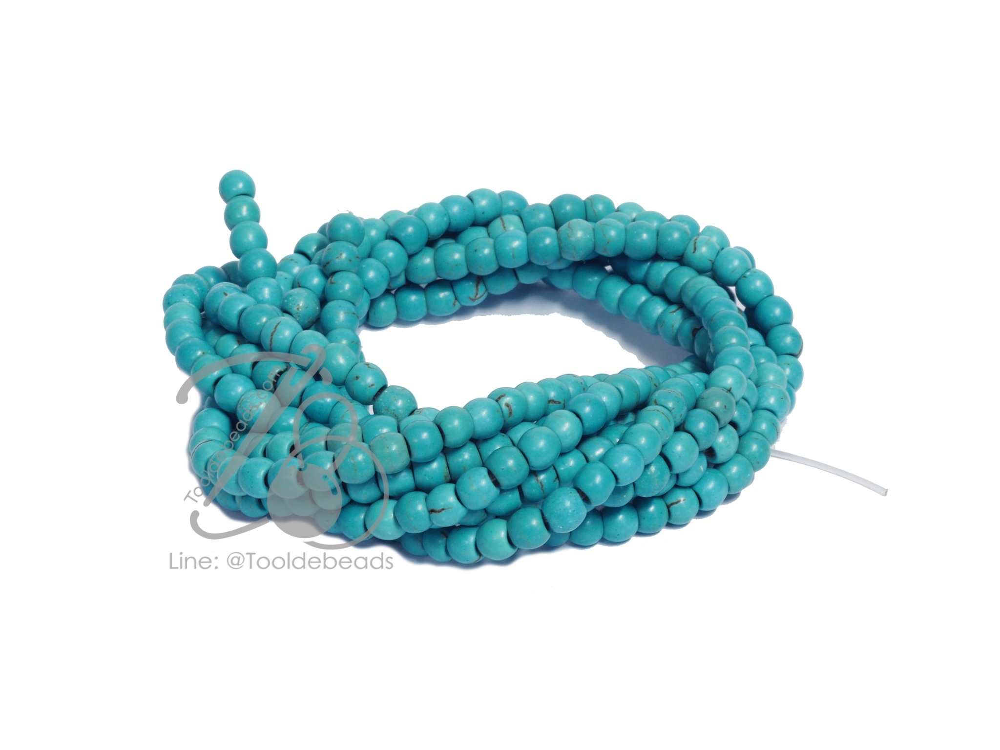 หินTurquoise 4มม. (100 เม็ด) SKU-09305