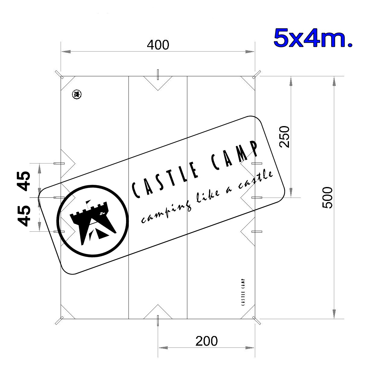 Castle Camp Cotton Tarp 5x4m.