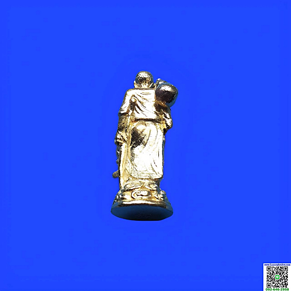 รูปหล่อลอยองค์ทิไกว้ลี้แปดเซียนเนื้อกะไหล่ทองสวย