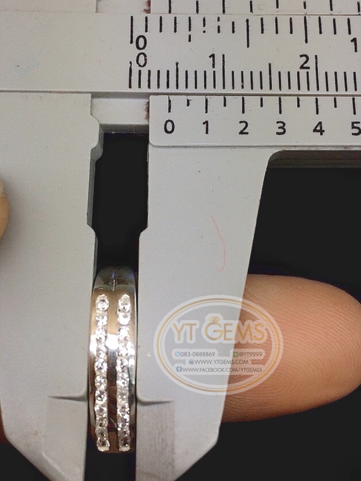 แหวนเพชร แหวนเงินแท้92.5% ชุบทองคำขาว เพชรSwiss YTG-6410 YTGEMS