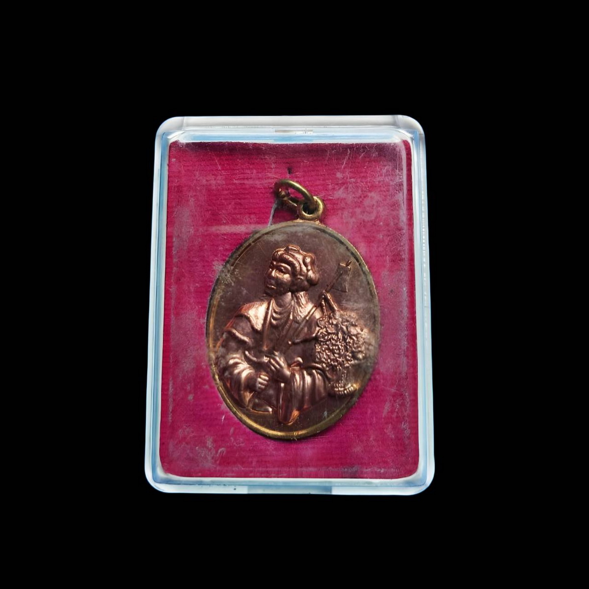 เหรียญเทพเจ้าหน่าไฉฮั้วแปดเซียนที่ระลึกงานล้างป่าช้าปีพ.ศ.2556เนื้อทองแดง