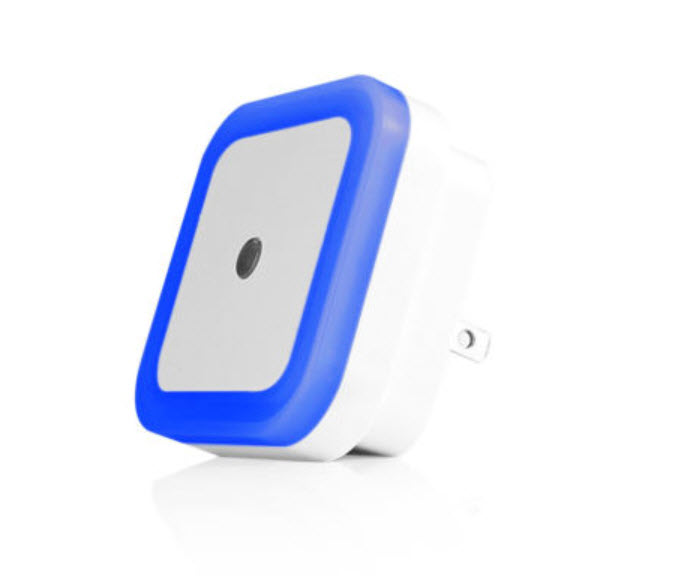 ไฟอัตโนมัติ สีฟ้า (ขาเสียบแบน)