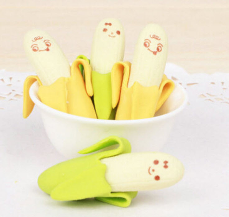 ยางลบ สไตล์กล้วยน่ารัก ชุด 4 ชิ้น