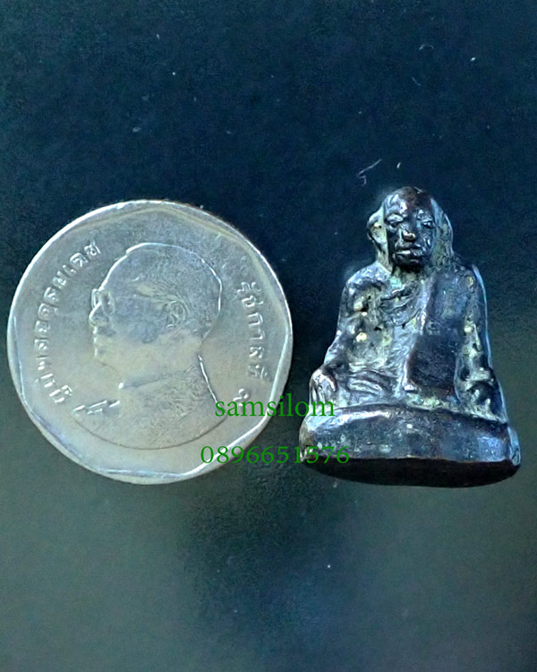 เจ้าคุณเฒ่า พระธรรมจารีย์ วัดขันเงิน ชุมพร รูปหล่อ รุ่นแรก 2504 ตอกโค๊ต ผิวหิ้ง