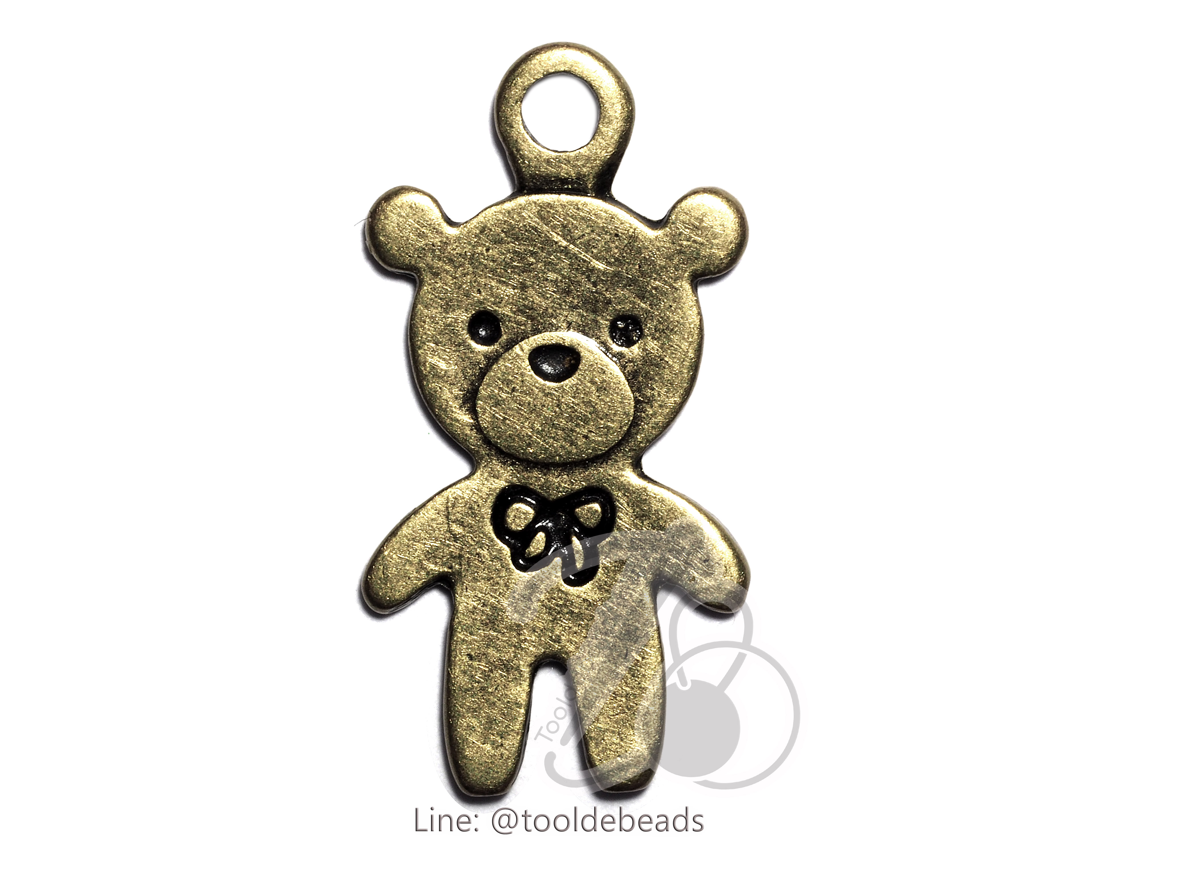 จี้เหล็ก 355 13*26มม. ลายหมียืน สีสนิม (1 ชิ้น) SKU-00830