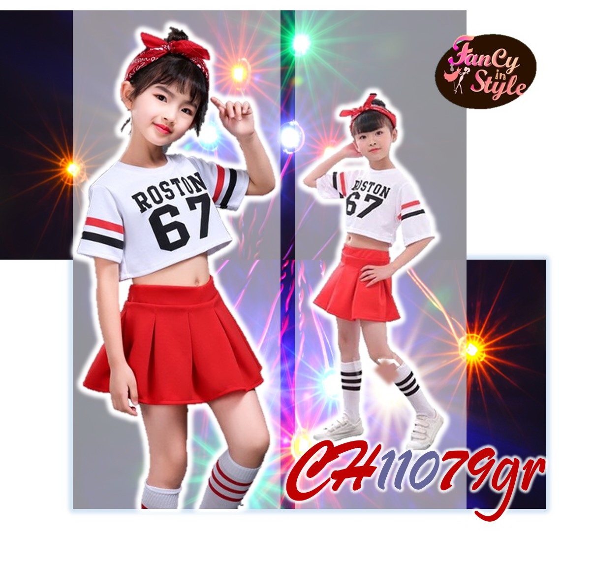 Children Costume/ชุดแฟนซีสำหรับคุณหนู/Girl Cheerleader Costume/ชุดเชียร์กีฬาสำหรับเด็กผู้หญิง