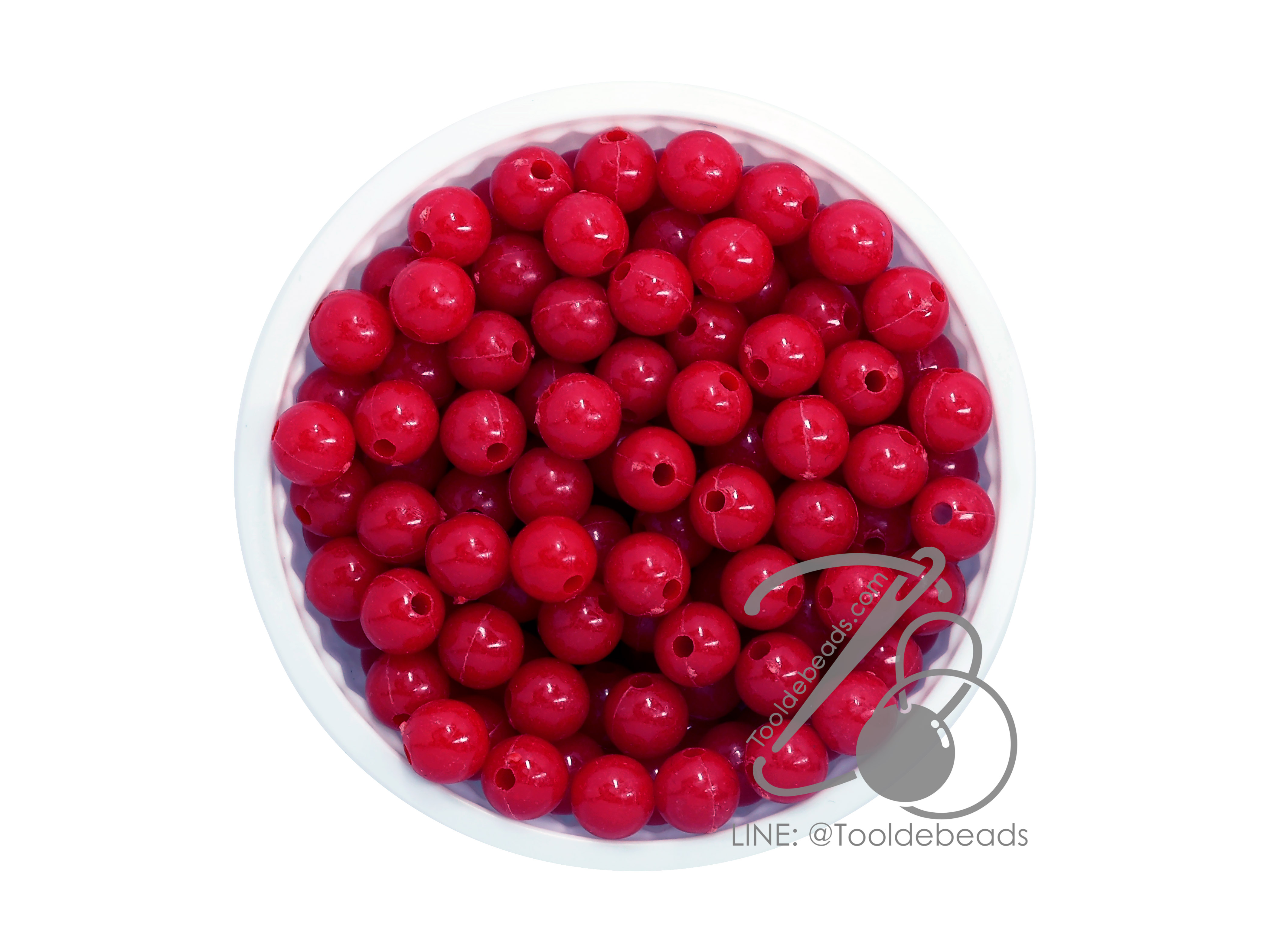 ลูกปัดกิโล ตราเสือ 6มม. สีสด (15 กรัม) SKU-05419