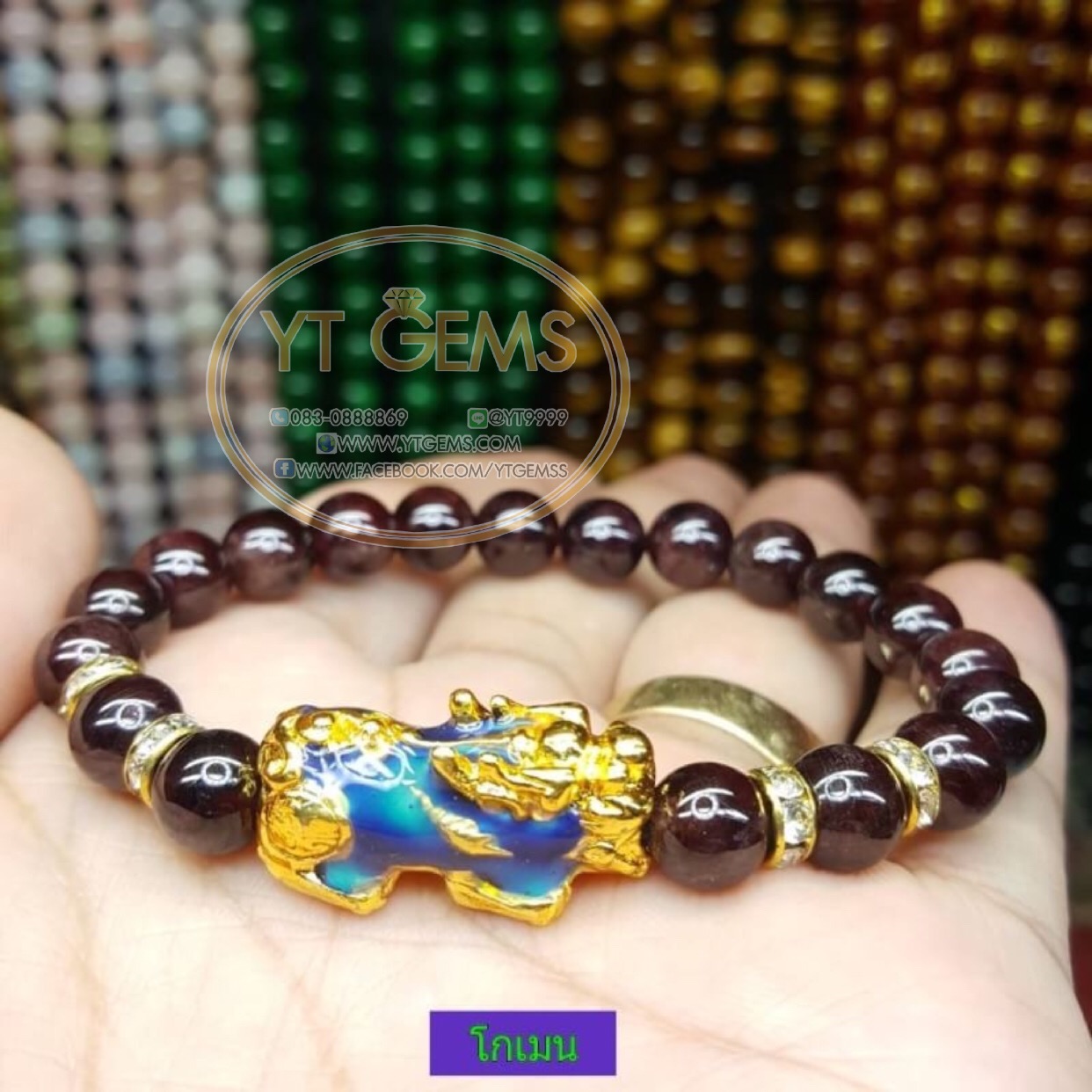 สร้อยข้อมือปี่เซียะ 5 ธาตุ+โกเมน YTG-4224 YTGEMS