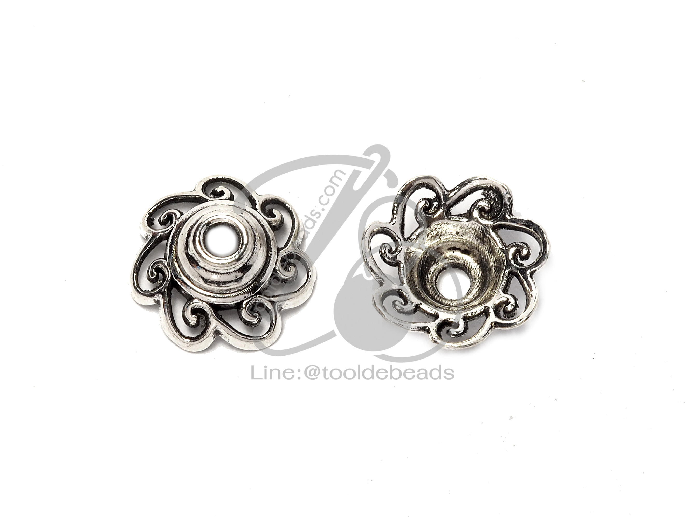 ลูกปัดโรเดียม 150 12มม. ตัวครอบ (20 ชิ้น) SKU-03354