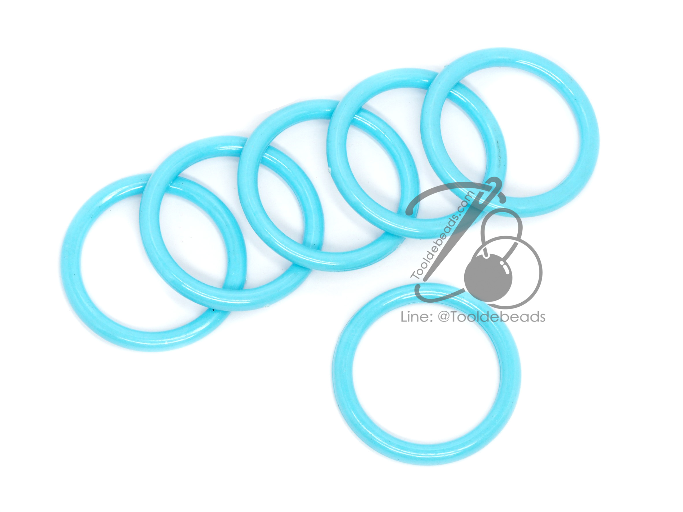 ห่วงพลาสติกโบ๋ 38มม. สีสด (450 กรัม) SKU-13164